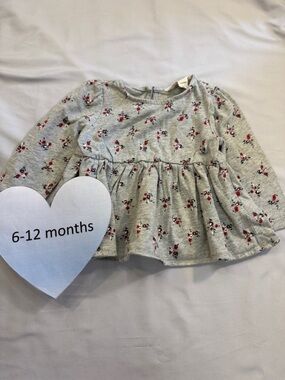 GAP Gray Floral Kids Blouse
